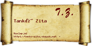 Tankó Zita névjegykártya